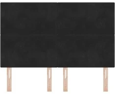 LED galvūgalis su LED juostelėmis Juodas 160 cm Aksomas