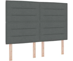 LED galvūgalis su LED juostelėmis Tamsiai pilka 144 cm audinys