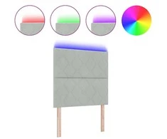 LED galvūgalis Šviesiai pilka 90 cm Aksomas