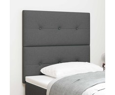 LED galvūgalis su galvūgalio Tamsiai pilka 100 cm Poliesteris