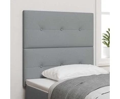 LED galvūgalis su LED juostelėmis Šviesiai pilka 80 cm audinys