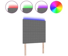 LED galvūgalis Šviesiai pilka 80 cm Kordūrinis audinys