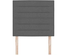 LED galvūgalis su LED juostelėmis Tamsiai pilka 80 cm audinys
