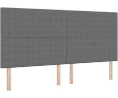 LED galvūgalis Šviesiai pilka 200 cm Kordūrinis audinys