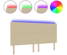 LED galvūgalis Pilkai žalia 200 cm Kordūrinis audinys