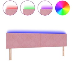 LED galvūgalis Rožinė 200 cm Aksomas