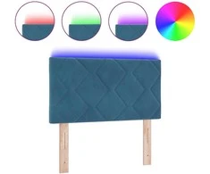 LED galvūgalis Tamsiai mėlyna 80 cm Aksomas