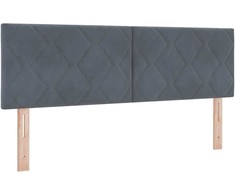 LED galvūgalis Tamsiai pilka 144 cm Aksomas
