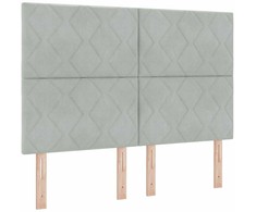 LED galvūgalis Šviesiai pilka 160 cm Aksomas