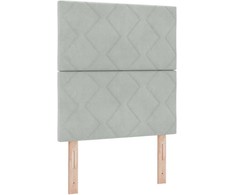 LED galvūgalis Šviesiai pilka 80 cm Aksomas
