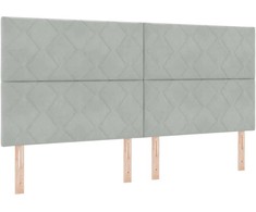 LED galvūgalis Šviesiai pilka 200 cm Dirbtinė oda