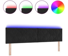 LED galvūgalis Juodas 180 cm Aksomas