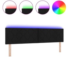 LED galvūgalis Juodas 180 cm audinys