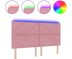 LED galvūgalis Rožinė 180 cm Aksomas