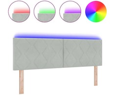 LED galvūgalis Šviesiai pilka 160 cm Aksomas