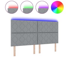 LED galvūgalis Šviesiai pilka 180 cm audinys