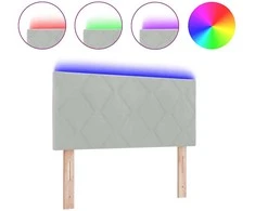 LED galvūgalis Šviesiai pilka 100 cm Aksomas