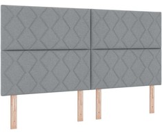 LED galvūgalis Šviesiai pilka 180 cm audinys