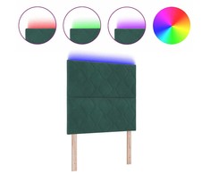 LED galvūgalis Tamsiai žalia 100 cm Aksomas