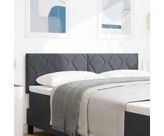 LED galvūgalis Tamsiai pilka 160 cm Aksomas