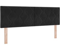 LED galvūgalis Juodas 160 cm Aksomas