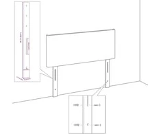 LED galvūgalis Tamsiai mėlyna 200 cm Aksomas