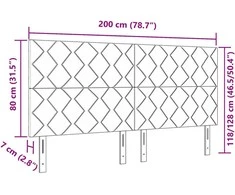 LED galvūgalis Tamsiai mėlyna 200 cm Aksomas