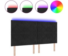 LED galvūgalis Juodas 180 cm Aksomas