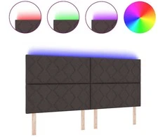LED galvūgalis Šviesiai pilka audinys