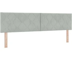 LED galvūgalis Šviesiai pilka 180 cm Aksomas