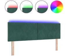 LED galvūgalis Tamsiai žalia 144 cm Aksomas