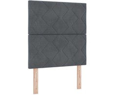 LED galvūgalis Tamsiai pilka 80 cm Aksomas