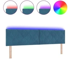 LED galvūgalis Tamsiai mėlyna 180 cm Aksomas