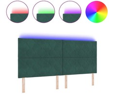 LED galvūgalis Tamsiai žalia 200 cm Aksomas