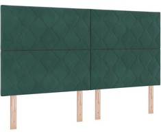 LED galvūgalis Tamsiai žalia 180 cm Aksomas