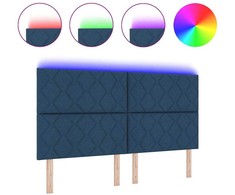LED galvūgalis Šviesiai pilka 180 cm audinys