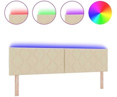 LED galvūgalis Kreminė 180 cm audinys