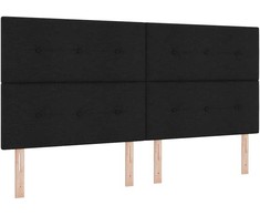 LED galvūgalis su LED juostelėmis Juodas 200 cm audinys