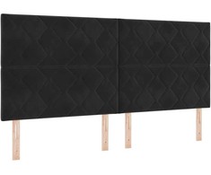 LED galvūgalis Juodas 200 cm Aksomas