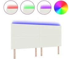 LED galvūgalis su galvūgalio Kreminė 200 cm Kordūrinis audinys
