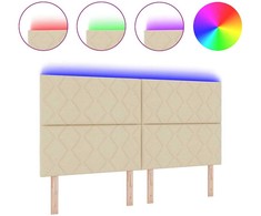 LED galvūgalis Kreminė 180 cm audinys