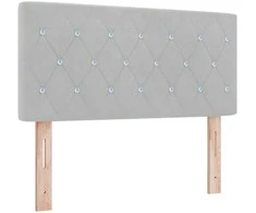 LED galvūgalis su LED juostelėmis Šviesiai pilka 90 cm Aksomas