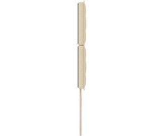 LED galvūgalis su LED juostelėmis Kreminė 80 cm audinys