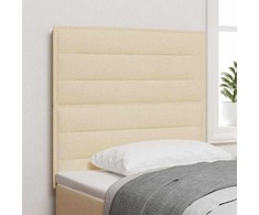 LED galvūgalis su LED juostelėmis Kreminė 80 cm audinys