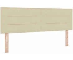 LED galvūgalis su LED juostelėmis Kreminė 144 cm audinys