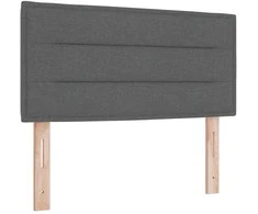 LED galvūgalis su LED juostelėmis Tamsiai pilka 80 cm audinys