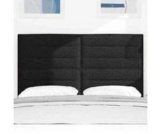 LED galvūgalis su LED juostelėmis Juodas 144 cm audinys