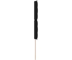 LED galvūgalis su LED juostelėmis Juodas 80 cm audinys