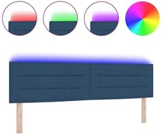 LED galvūgalis su LED juostelėmis Mėlyna 180 cm audinys