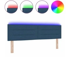 LED galvūgalis su LED juostelėmis Mėlyna 144 cm audinys